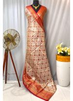 Kanjivaram Silk White Traditional Wear Weaving Saree